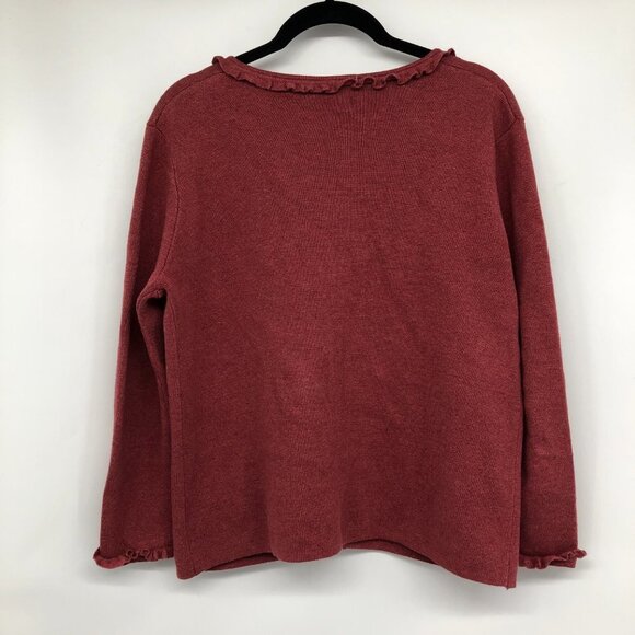 Sandra Angelozzi Berry Pink Coral Bow Blazer Cardigan size ~L - Picture 2 of 15